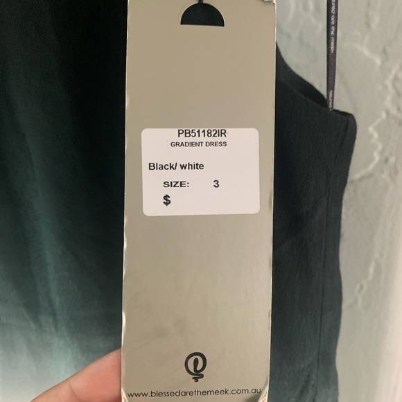 NWT RARE Bless’ed are the Meek Black/White Gradient Dress - Picture 5 of 7